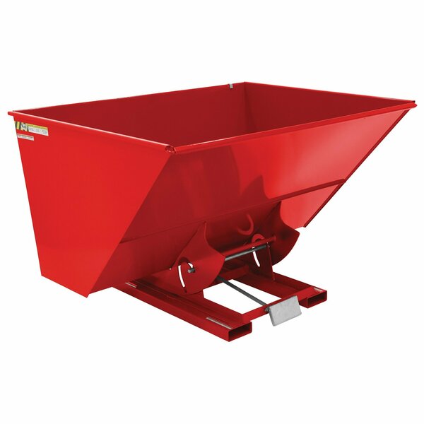 Vestil Heavy Duty Self-Dump Hopper 3 Cubic Yard 6000 lb Red D-300-HD-SR